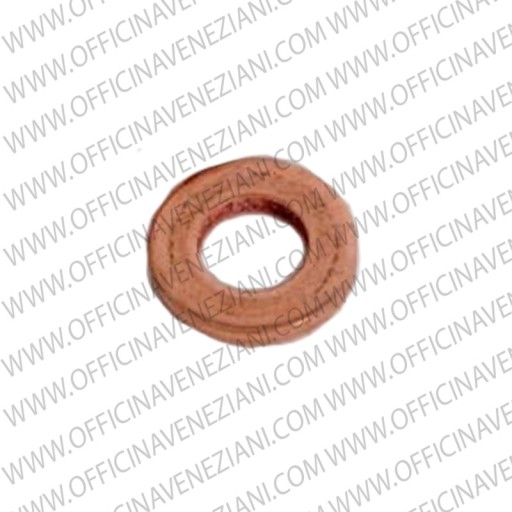 Injector base gasket in copper